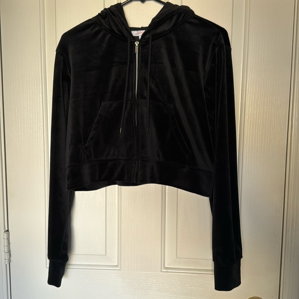 Colsie Velvet Cropped sweatshirt